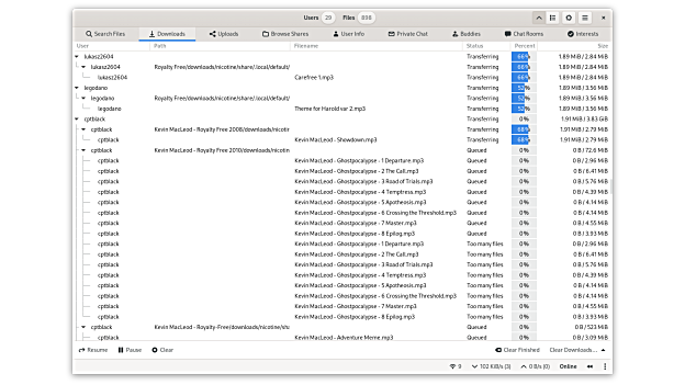 nicotine+ - Soulseek P2P Client - Linux GUI 